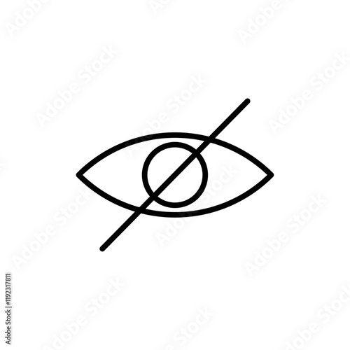 Hide icon Thin line art isolated