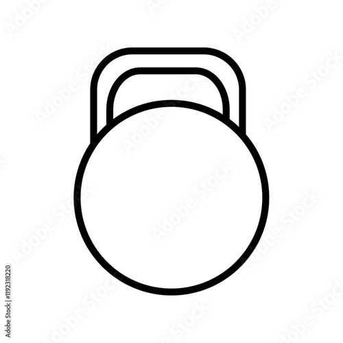 kettlebell icon Thin line art isolated