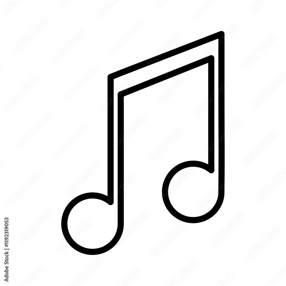 Music icon Thin line art isolated Music icon Thin line art isolated