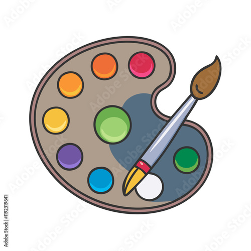 black artists paint palette vector icon, black artists paint palette vector illustration - simple illustration of black artists paint palette, perfect for black artists paint palette logos and icons