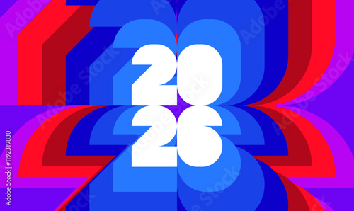 Sports Background for event, competition or cup. World Championship 2026. Design with geometric shapes for poster, layout, template. 