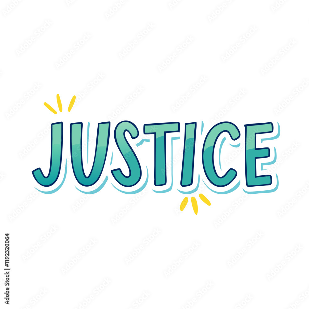 Fototapeta premium justice text vector icon, justice text vector illustration - simple illustration of justice text, perfect for justice text logos and icons