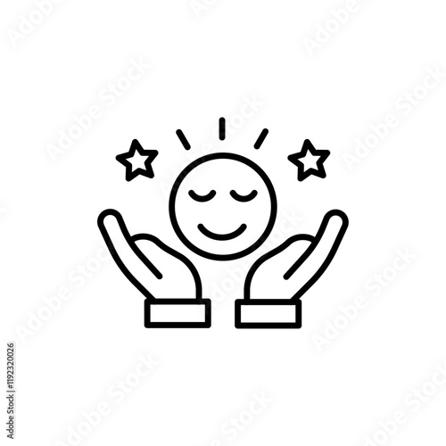 Pleasure icon Thin line art isolated