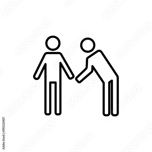 Respectfulness icon Thin line art isolated