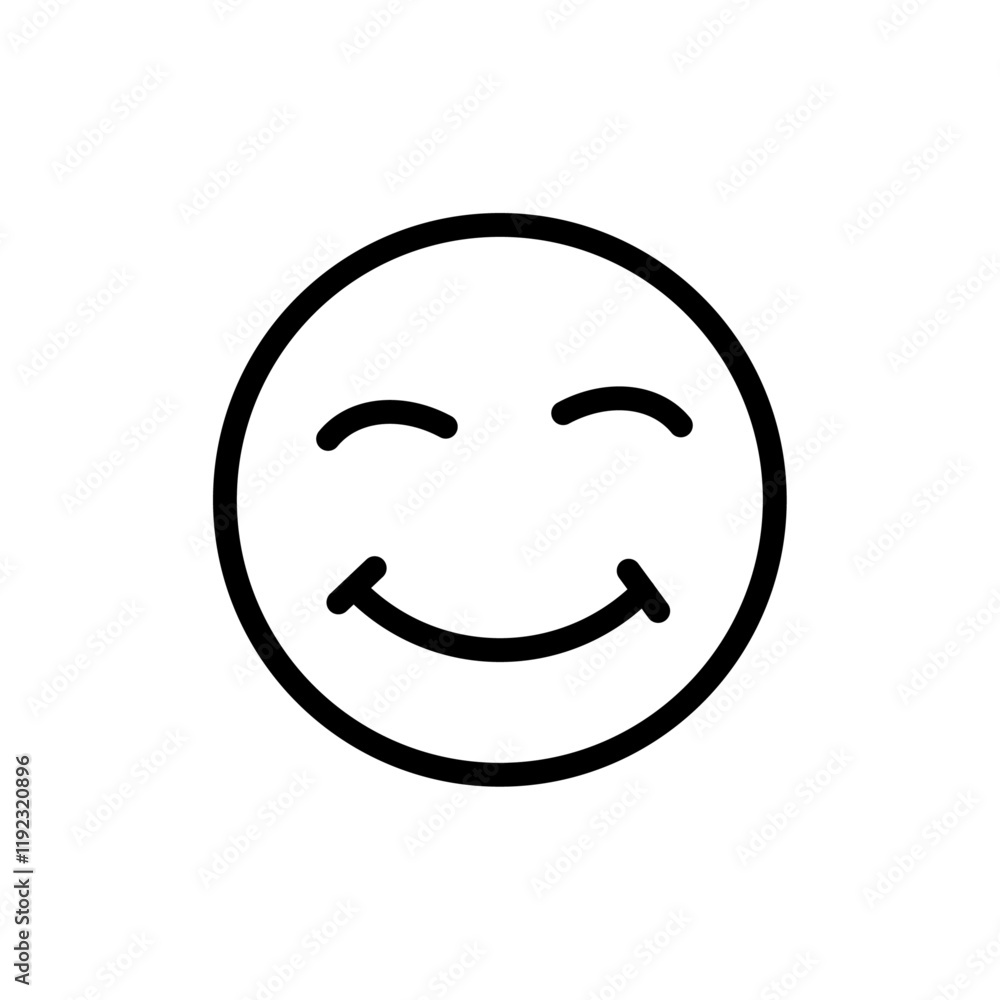 smile icon Thin line art isolated smile icon Thin line art isolated