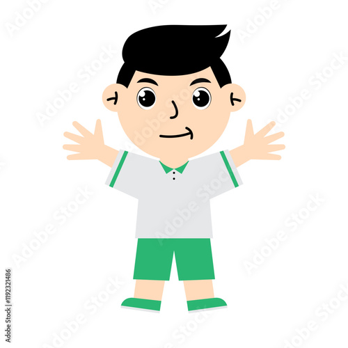 Boy Character With Uniform