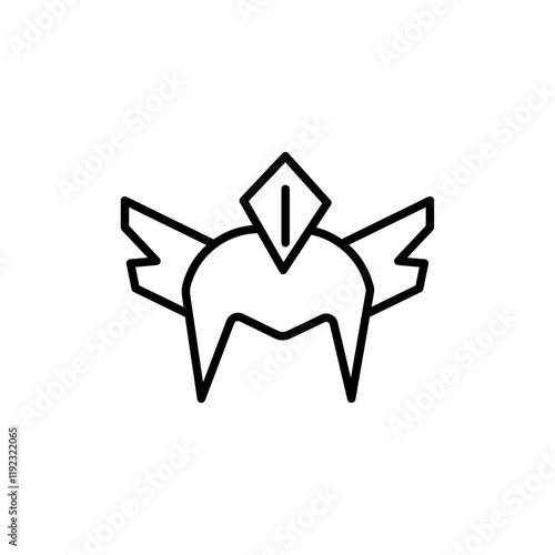 valkyrie icon Thin line art isolated