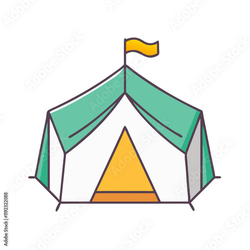 pilgrim s tent at mina vector icon, pilgrim s tent at mina vector illustration - simple illustration of pilgrim s tent at mina, perfect for pilgrim s tent at mina logos and icons