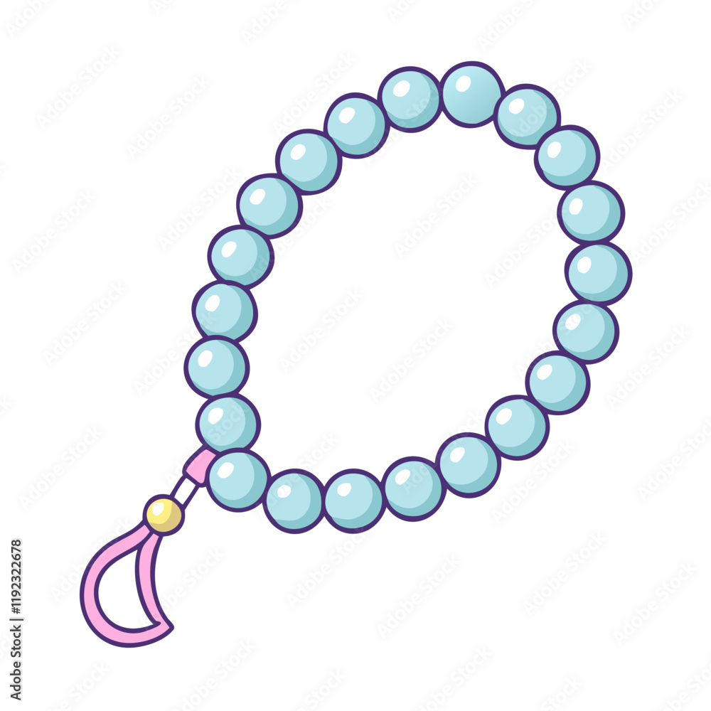 Obraz premium tasbih prayer beads vector icon, tasbih prayer beads vector illustration - simple illustration of tasbih prayer beads, perfect for tasbih prayer beads logos and icons