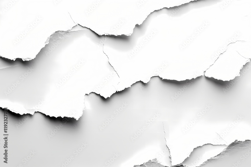 Abstract white paper with torn edges showing texture Abstract white paper with torn edges showing texture
