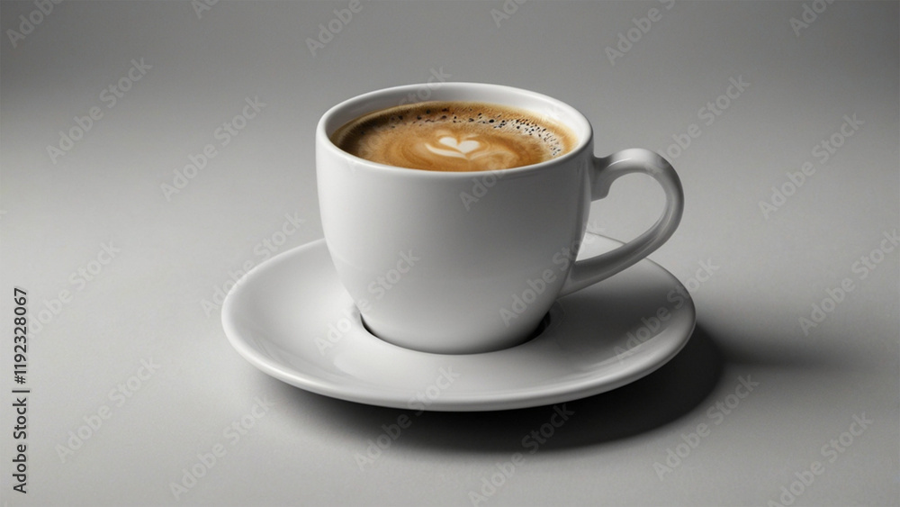 high quality minimal design print on demand empty one white coffee cup studio style product mockup high quality minimal design print on demand empty one white coffee cup studio style product mockup