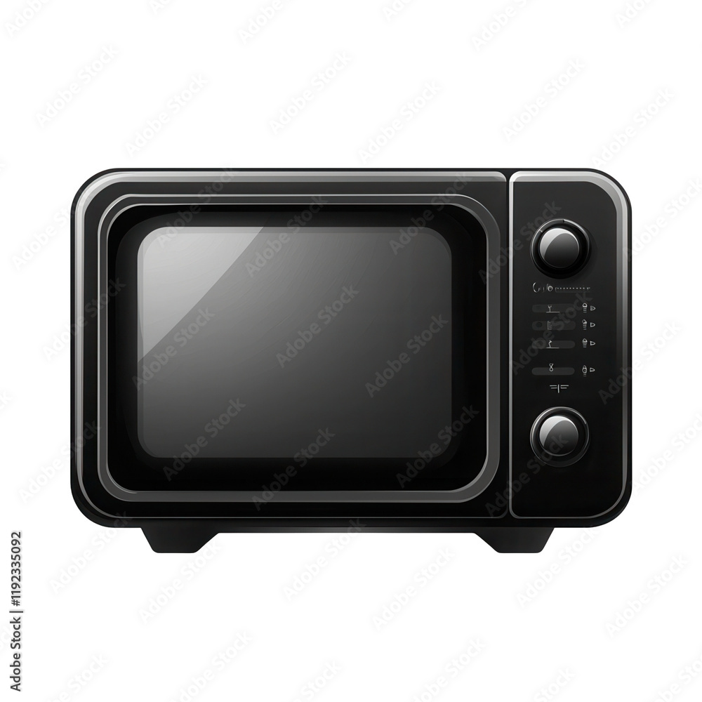 Modern microwave oven kitchen counter appliance showcase minimalistic front view transparent background Modern microwave oven kitchen counter appliance showcase minimalistic front view transparent background