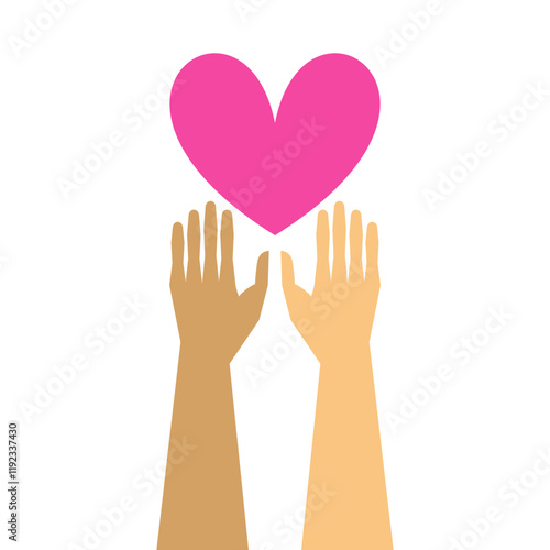 Wallpaper Mural Kindness Hand Illustration Torontodigital.ca