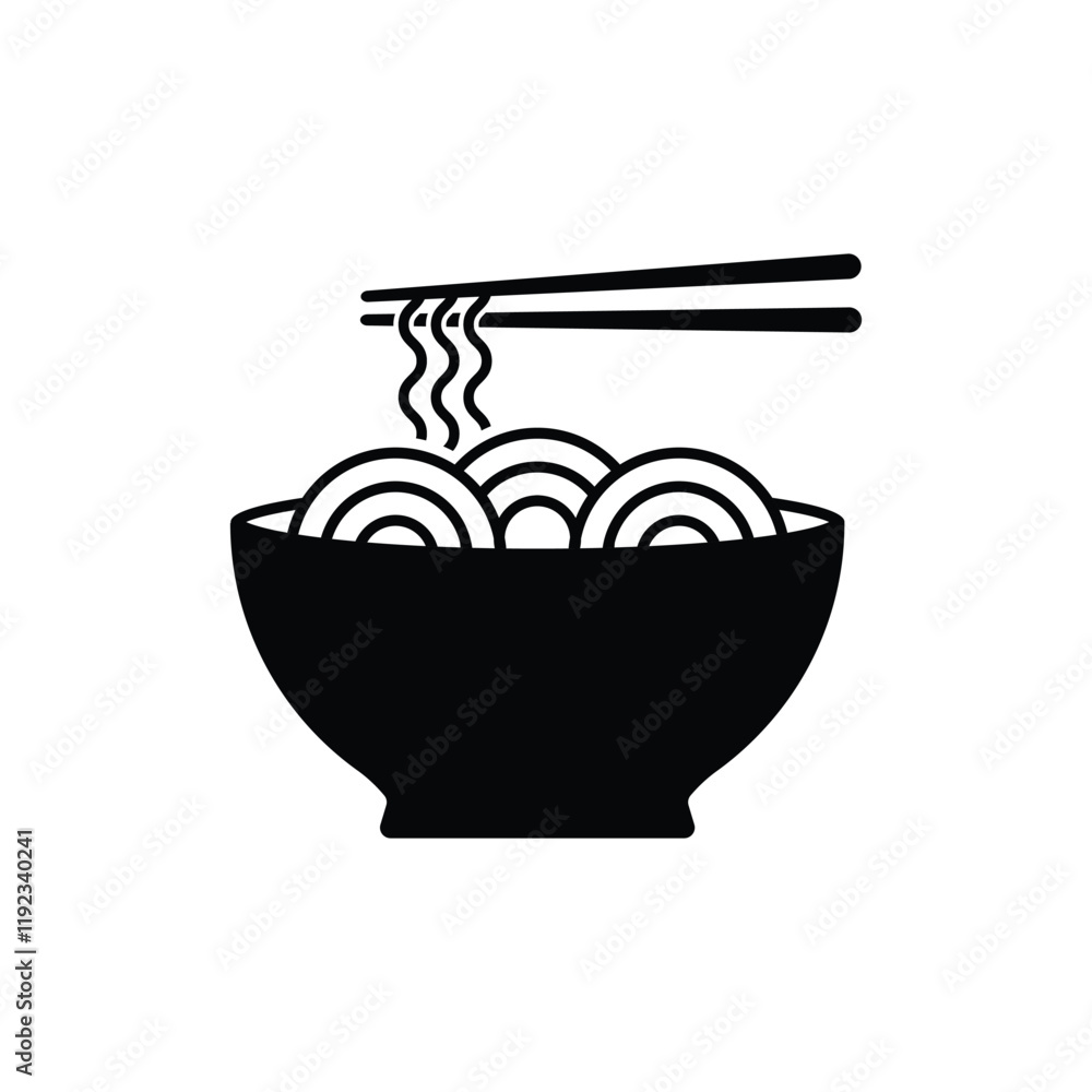 Ramen bowl icon. Simple ramen bowl icon for social media, app, and web design. Vector illustration Ramen bowl icon. Simple ramen bowl icon for social media, app, and web design. Vector illustration