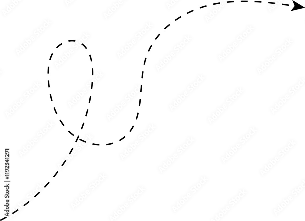 Hand drawn dotted arrows set vector illustration isolated on white background. Hand drawn freehand different curved lines, swirls arrows. Curved arrow line. Doodle, sketch style. Hand drawn dotted arrows set vector illustration isolated on white background. Hand drawn freehand different curved lines, swirls arrows. Curved arrow line. Doodle, sketch style.