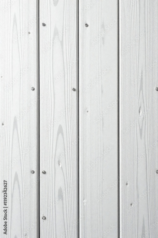 Naklejka premium Close-up of white painted wood, showing grain detail, background, painted, light