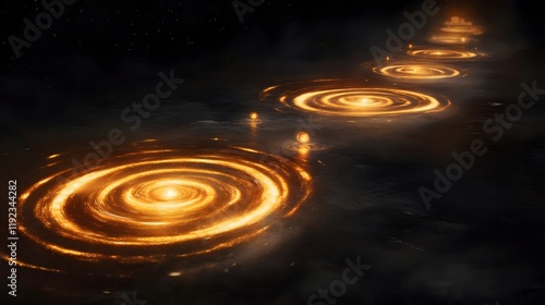 Galactic spiral formation outer space digital art cosmic environment wide-angle view astronomical concepts photo