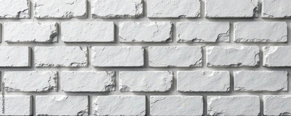 Fototapeta premium Clean lines, uniform new bricks, light gray mortar , background, facade, brickwork