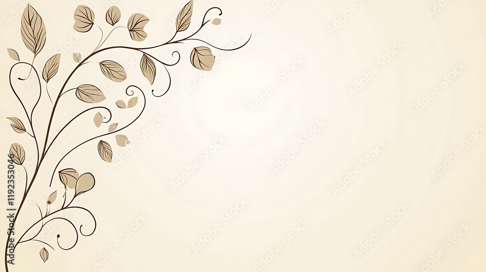 Elegant Beige Floral Design Corner Ornament Elegant Beige Floral Design Corner Ornament