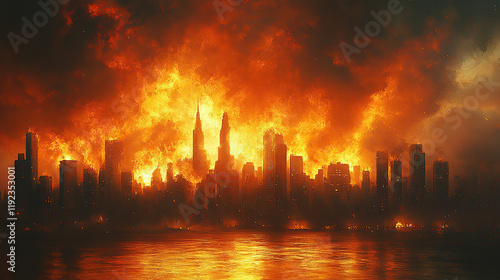 fire disasster destroy the city