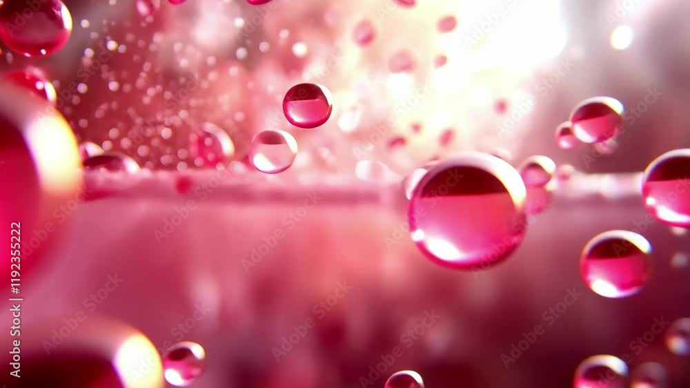 Red blood cells in motion: vivid depiction of circulation and vitality