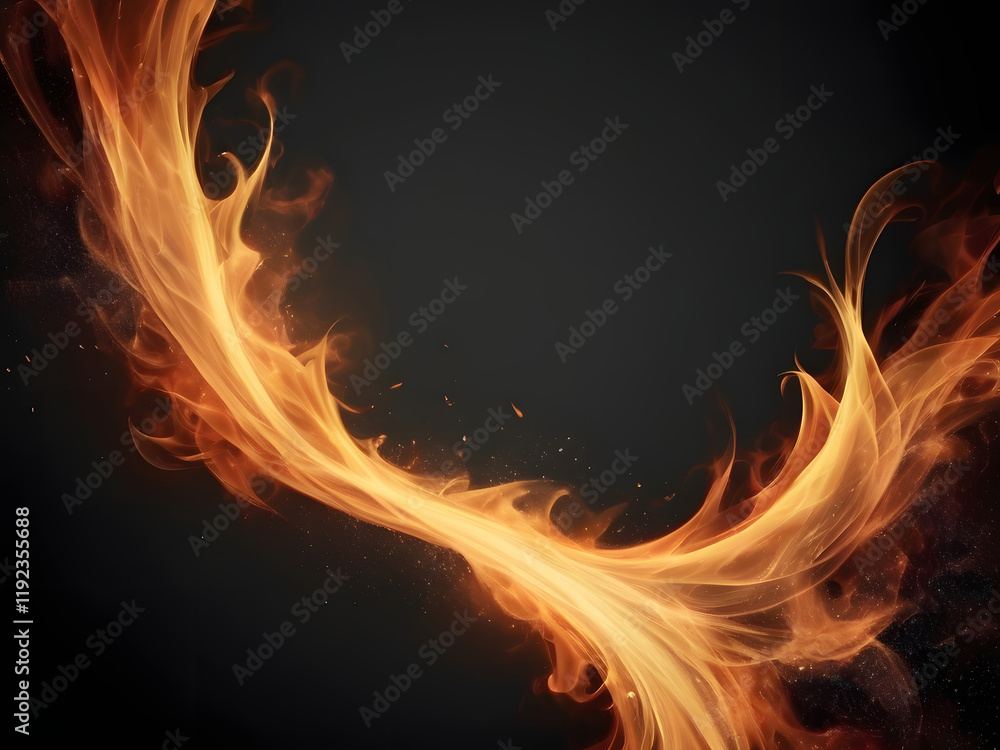 Fototapeta premium fire on black background