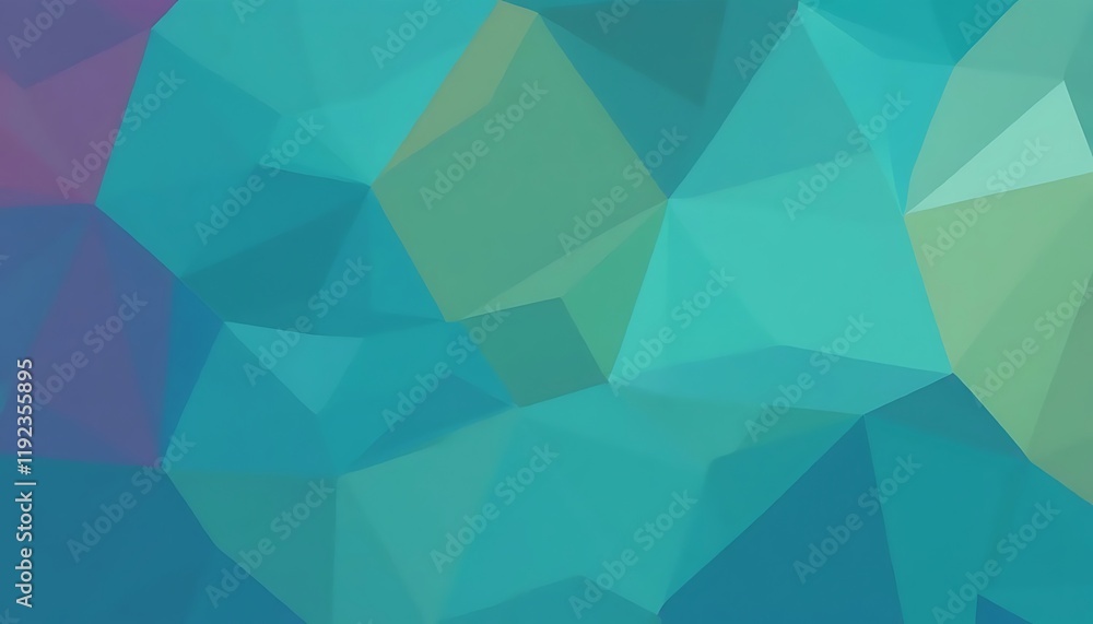 Fototapeta premium Abstract Teal Green Polygon Background Design