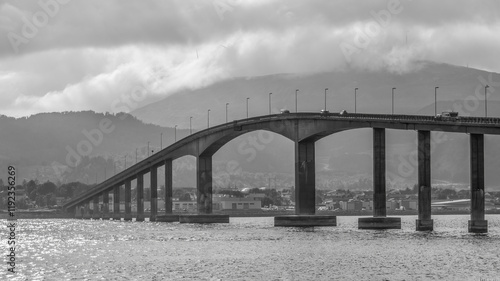 Sortland Bridge Spanning the Sortlandssundet Strait in Nordland county, Norway photo