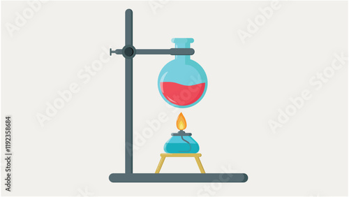 experiment heating chemicals with an oil lamp