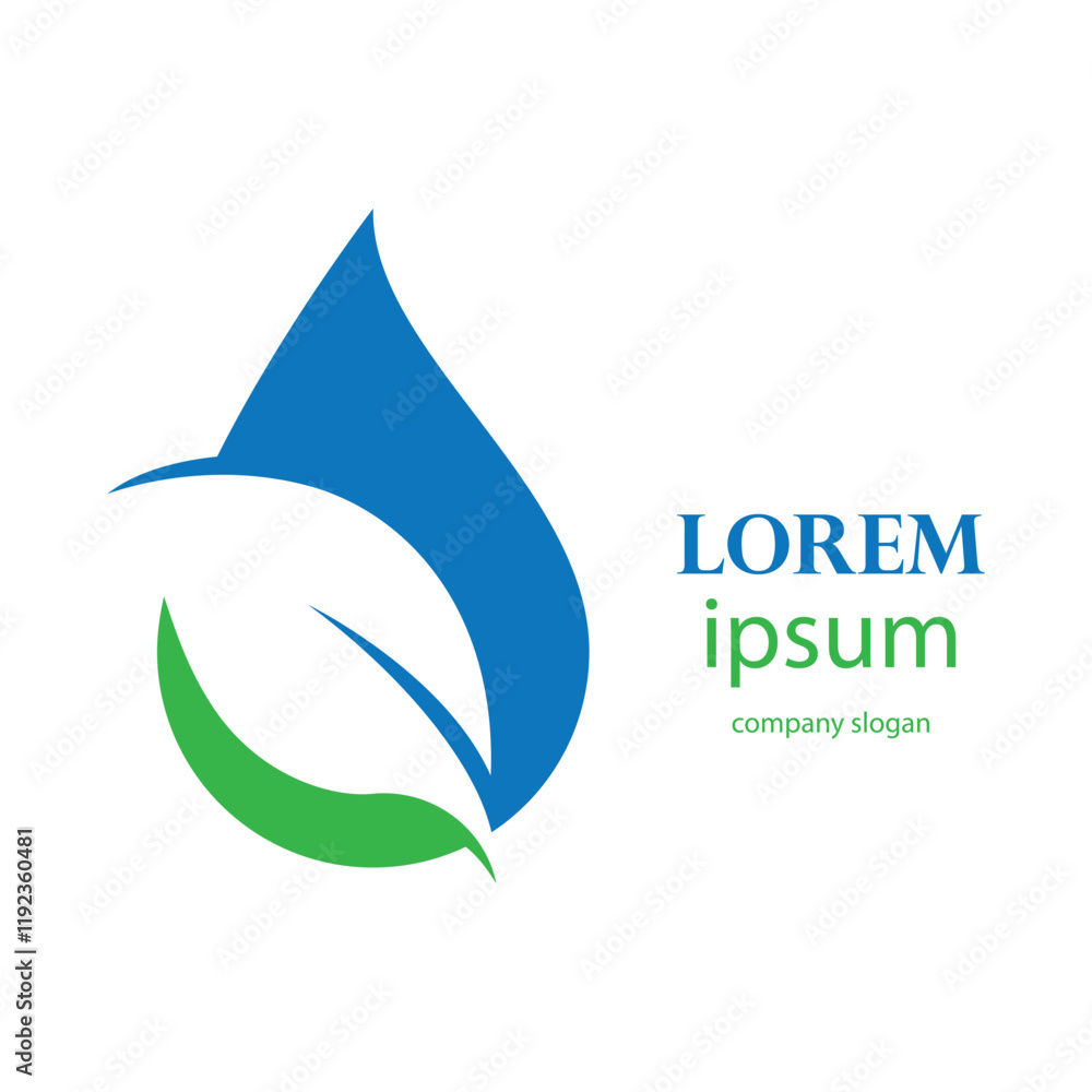 Obraz premium fresh blue water drop design