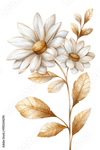 Beautiful Flower Clipart Vector Illustration - Floral Design for Graphics