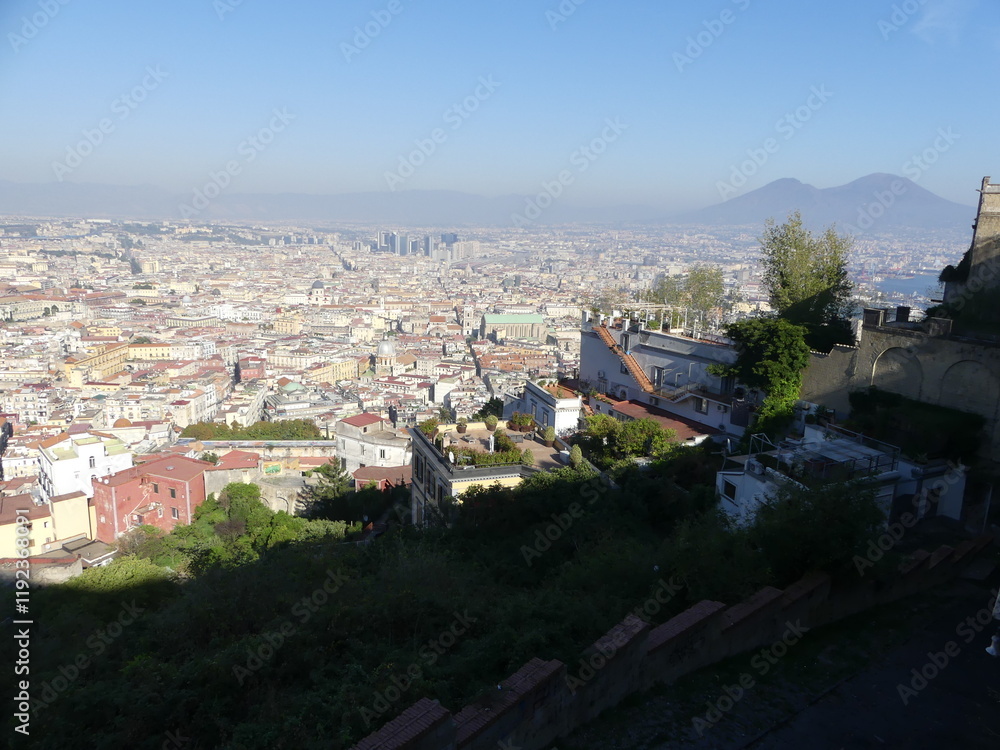 Fototapeta premium Landscape view Napoli Naples Italia