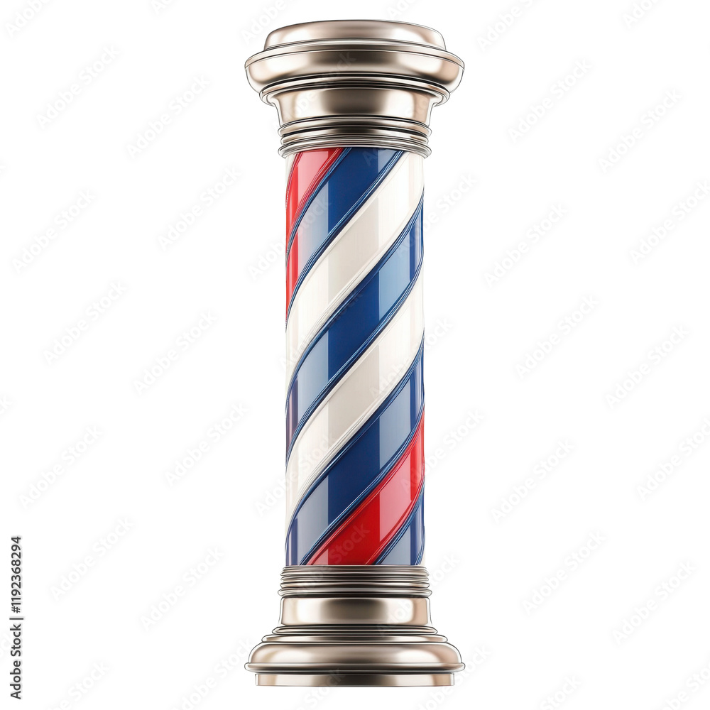 Classic Barber Shop Pole on transparent background. Classic Barber Shop Pole on transparent background.