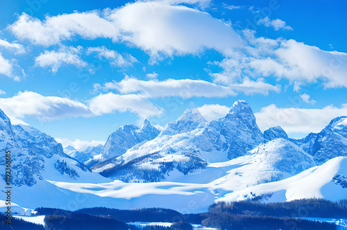 Wallpaper Mural 雪山の麓 Torontodigital.ca