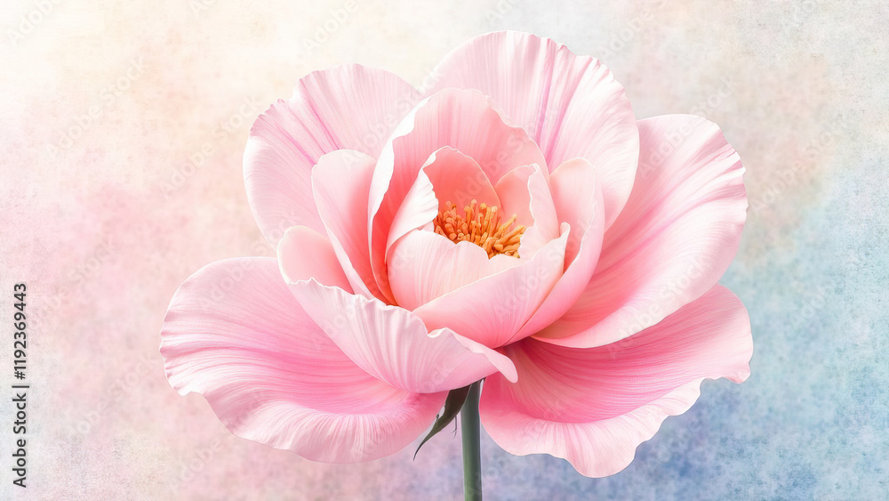 Fototapeta premium Romantic Pink Flower Design for Holiday Greetings