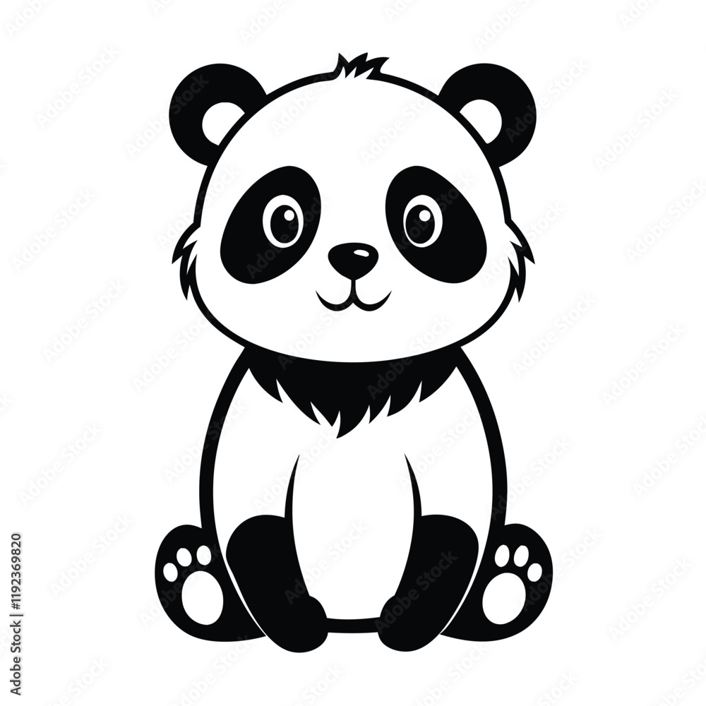 Fototapeta premium animal vector illustration of a panda 