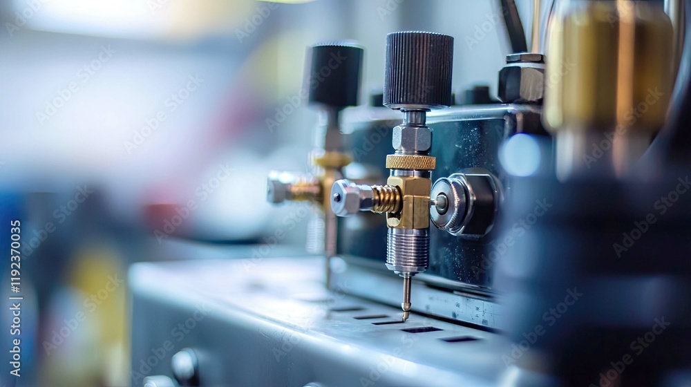 Industrial Machine Close-Up: Precision Engineering and Manufacturing Technology Industrial Machine Close-Up: Precision Engineering and Manufacturing Technology
