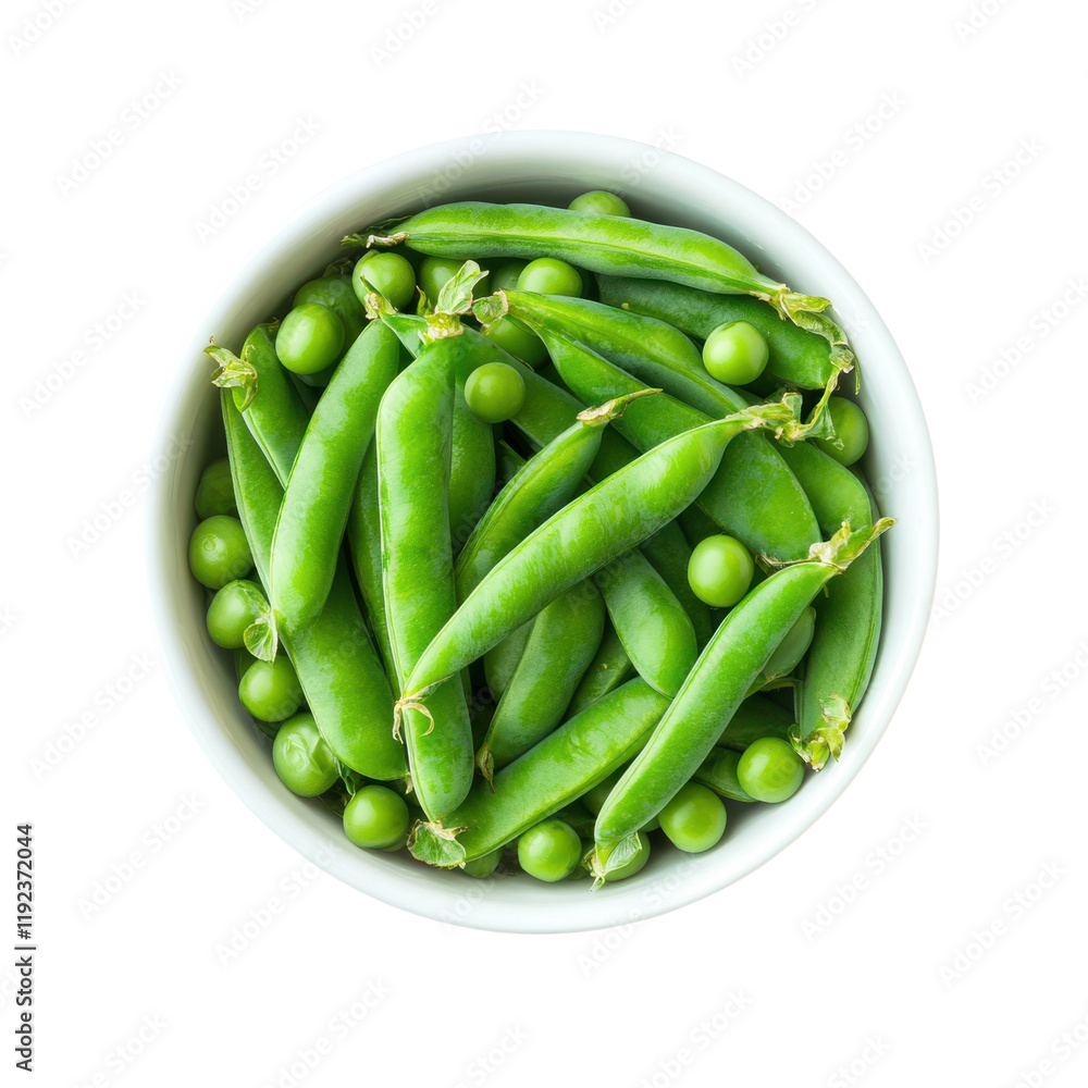 Delicious Sweet Green Peas in a Bowl on transparent background. Delicious Sweet Green Peas in a Bowl on transparent background.