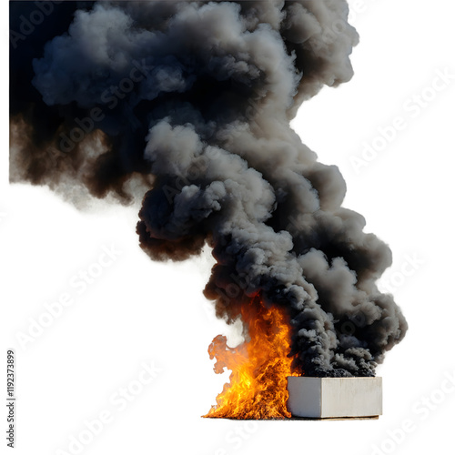 High Quality Black Smoke Isolated on Transparent Background for Creative Design Projects and Illustrations