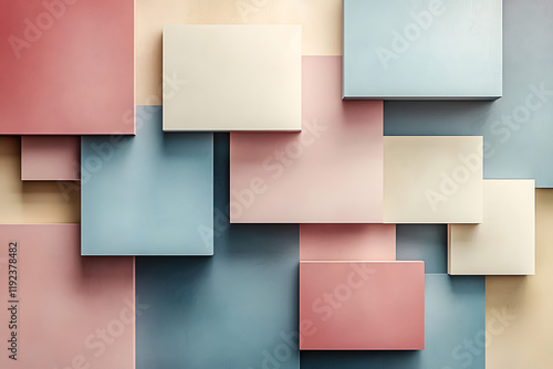 Wallpaper Mural Geometric Pastels: A Minimalist Abstract Arrangement" Torontodigital.ca