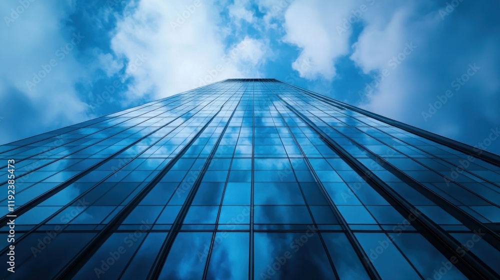 Fototapeta premium Modern Skyscraper Reaching for the Sky