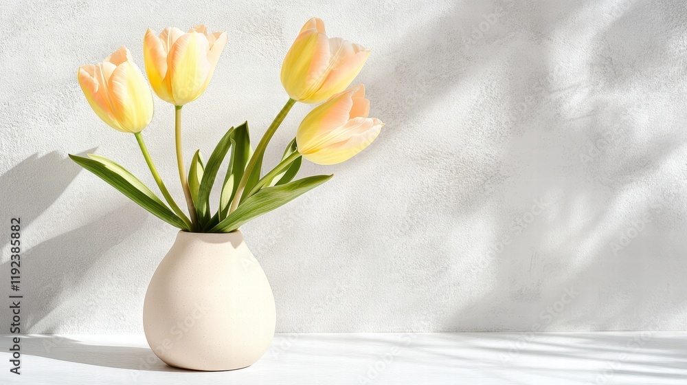 Arranging Pale Yellow Peonies Home Interior Minimalist Clay Vase Bright Room Close-Up Aesthetic Beauty Arranging Pale Yellow Peonies Home Interior Minimalist Clay Vase Bright Room Close-Up Aesthetic Beauty