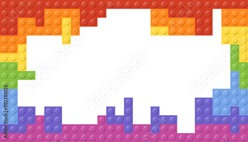 A Vibrant and Colorful Brick Background Design for Various Creative Projects