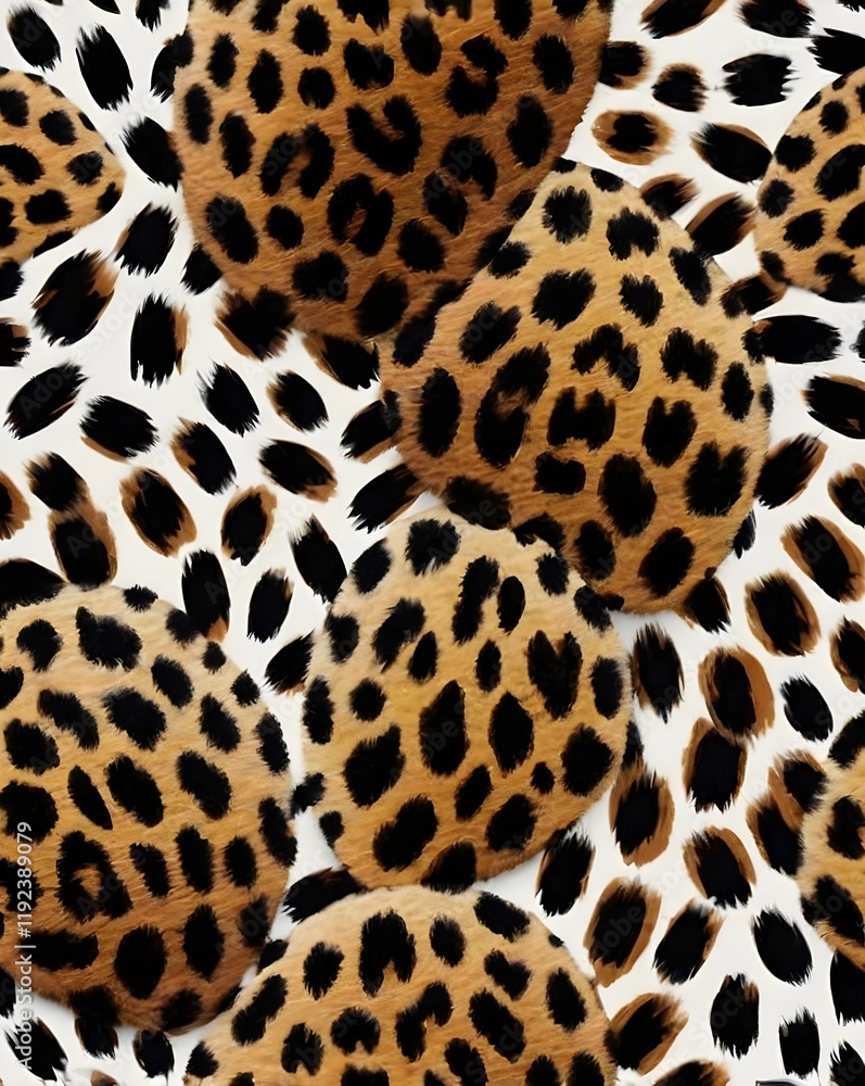 Leopard tiger skin seamless pattern texture print on white background Leopard tiger skin seamless pattern texture print on white background