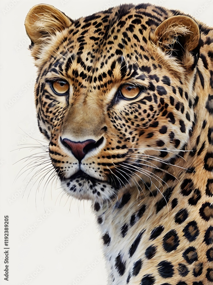 Obraz premium Leopard on watercolor background
