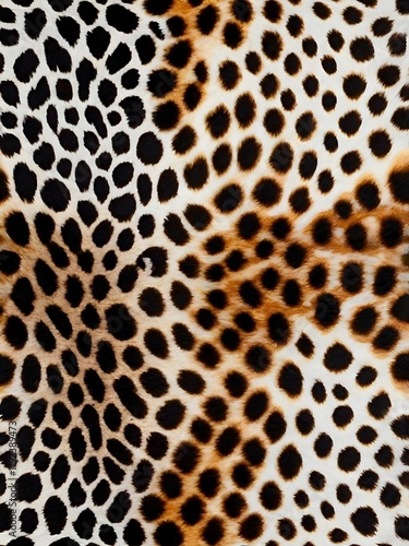 Leopard tiger skin seamless pattern texture print on white background