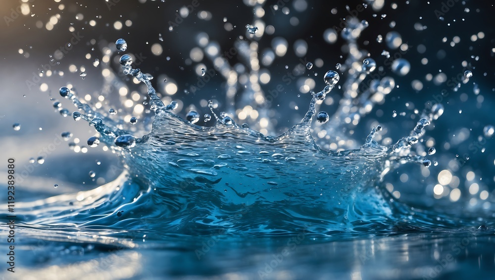 water splash in blue water water splash in blue water