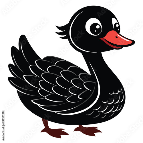 goose  simple outline icon black 