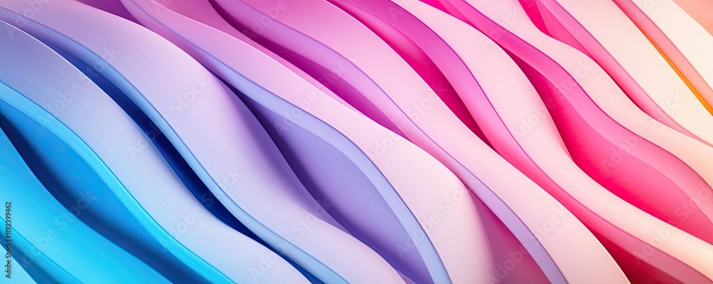 Obraz premium Vivid gradient concept. Abstract waves of vibrant colors in a smooth, flowing pattern creating an artistic texture.