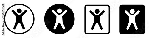 Accsessibility icon universal accsess vector illustration flat style. Accsessibility line icon set universal accsess vectors collection.  Universal accsess vector line icon.